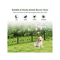 23.5 In. (H) X 15. 3 Ft. (L) Decorative Garden Fence 8-Pack Metal Fencing Animal Barrier -Dewalt Tools Shop black spca garden fencing sp db0243 76 1000