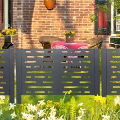 3 Ft X 2 Ft Metal Garden Fencing Air Conditioner Fence For Outdoors, Privacy Fence -Dewalt Tools Shop black storhaus garden fencing ma250331p199944 31 1000