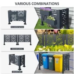 3 Ft X 2 Ft Metal Garden Fencing Air Conditioner Fence For Outdoors, Privacy Fence -Dewalt Tools Shop black storhaus garden fencing ma250331p199944 76 1000