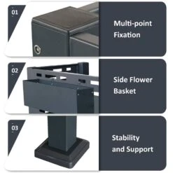 3 Ft X 2 Ft Metal Garden Fencing Air Conditioner Fence For Outdoors, Privacy Fence -Dewalt Tools Shop black storhaus garden fencing ma250331p199944 fa 1000