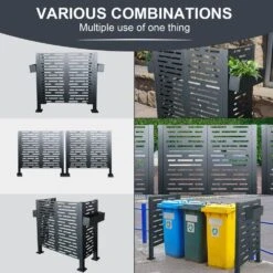 4 Ft. X 2 Ft. X 4 Ft. Galvanized Steel Garden Fencing Air Conditioner Fence For Outdoor Units, Privacy Fence -Dewalt Tools Shop black storhaus garden fencing ma250402p192890 31 1000