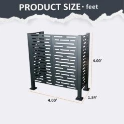 4 Ft. X 2 Ft. X 4 Ft. Galvanized Steel Garden Fencing Air Conditioner Fence For Outdoor Units, Privacy Fence -Dewalt Tools Shop black storhaus garden fencing ma250402p192890 44 1000