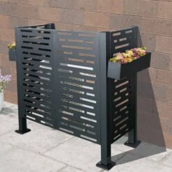 4 Ft. X 2 Ft. X 4 Ft. Galvanized Steel Garden Fencing Air Conditioner Fence For Outdoor Units, Privacy Fence -Dewalt Tools Shop black storhaus garden fencing ma250402p192890 4f 1000