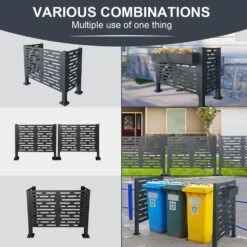 4 Ft X 2 Ft Galvanized Steel Garden Fencing Air Conditioner Fence For Outdoor Units, Privacy Fence Cover -Dewalt Tools Shop black storhaus garden fencing ma250430p199945 1f 1000