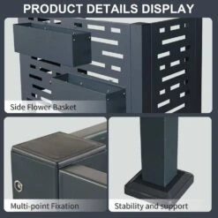 4 Ft X 2 Ft Galvanized Steel Garden Fencing Air Conditioner Fence For Outdoor Units, Privacy Fence Cover -Dewalt Tools Shop black storhaus garden fencing ma250430p199945 44 1000