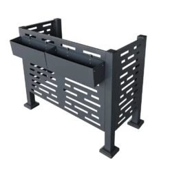 4 Ft X 2 Ft Galvanized Steel Garden Fencing Air Conditioner Fence For Outdoor Units, Privacy Fence Cover