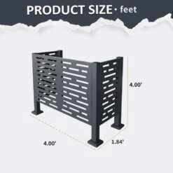 4 Ft X 2 Ft Galvanized Steel Garden Fencing Air Conditioner Fence For Outdoor Units, Privacy Fence Cover -Dewalt Tools Shop black storhaus garden fencing ma250430p199945 fa 1000