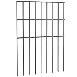 Animal Barrier Fence Set Of 10,17 In. H X 11 Ft. L, Underground Decorative Garden Fencing With 1.5 In. Steel