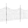 Garden Fence, 36. 6 In. (H) X 12 Ft. (L) Animal Barrier Fence, Decorative Metal Fencing With 2.5 In. Spike Spacing