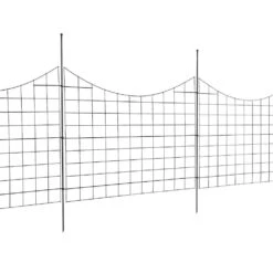 Garden Fence, 36. 6 In. (H) X 12 Ft. (L) Animal Barrier Fence, Decorative Metal Fencing With 2.5 In. Spike Spacing