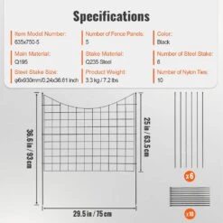 Garden Fence, 36. 6 In. (H) X 12 Ft. (L) Animal Barrier Fence, Decorative Metal Fencing With 2.5 In. Spike Spacing -Dewalt Tools Shop black svopes garden fencing jswl385295inrni2vv0 sv1018 76 1000