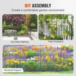 Garden Fence, 36. 6 In. (H) X 12 Ft. (L) Animal Barrier Fence, Decorative Metal Fencing With 2.5 In. Spike Spacing -Dewalt Tools Shop black svopes garden fencing jswl385295inrni2vv0 sv1018 fa 1000