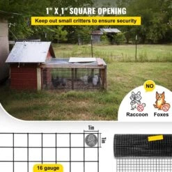 Hardware Cloth 1 In. Mesh 48 In. X 50 Ft. Galvanized Vinyl Coated 16 Gal. Chicken Wire Fencing, Cutting Plier -Dewalt Tools Shop black svopes garden fencing yxhjwhsbddwc4tj89v0 1030 1f 1000