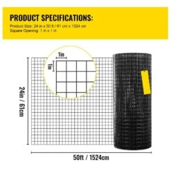 Hardware Cloth 1 In. Mesh 48 In. X 50 Ft. Galvanized Vinyl Coated 16 Gal. Chicken Wire Fencing, Cutting Plier -Dewalt Tools Shop black svopes garden fencing yxhjwhsbddwc4tj89v0 1030 76 1000