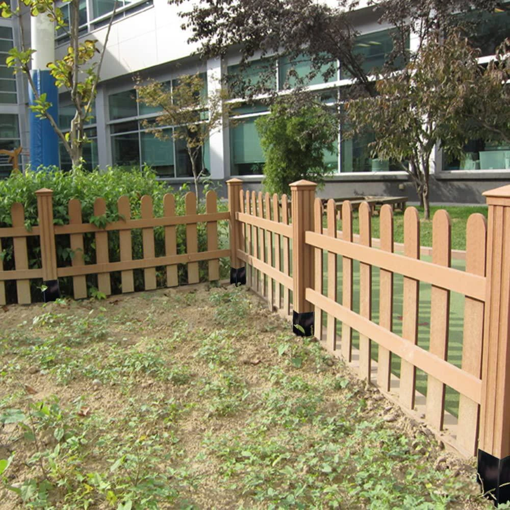 4 In. X 4 In. X 24 In. Metal Fencing Post Anchor For Patio Yard, Black (4-Pack) 6 4 In. X 4 In. X 24 In. Metal Fencing Post Anchor For Patio Yard, Black (4-Pack) - Image 4