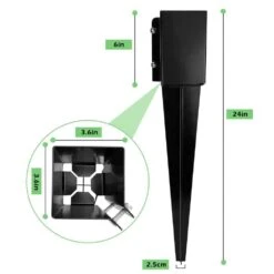 4 In. X 4 In. X 24 In. Metal Fencing End T-Posts Anchor For Patio Yard, Black (4-Pack) -Dewalt Tools Shop black t posts u posts 7j1h0e9m 31 1000