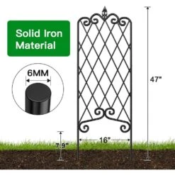 47 In. Black Metal Garden Fencing Decorative Trellis(4 Pack) -Dewalt Tools Shop blacks fawey tred inc garden trellises da3hn4gs 4f 1000