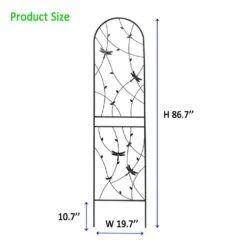 4 Pack 86.7 In. Metal Dragonfly Decor Garden Trellis, Garden Fencing For Climbing Plants, Flower Support Trellis -Dewalt Tools Shop blacks garden trellises w1586p268047yf c3 1000