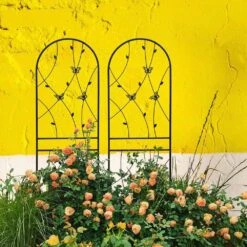86.7 In. Butterfly Deco Metal Garden Trellis Garden Fencing Decorative Plant Trellis, Outdoor Flower Support, 2 Pack -Dewalt Tools Shop blacks garden trellises w1586p268060yf 1f 1000