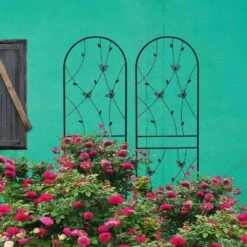 86.7 In. Butterfly Deco Metal Garden Trellis Garden Fencing Decorative Plant Trellis, Outdoor Flower Support, 2 Pack -Dewalt Tools Shop blacks garden trellises w1586p268060yf 44 1000