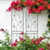 86.7 In. Butterfly Deco Metal Garden Trellis Garden Fencing Decorative Plant Trellis, Outdoor Flower Support, 2 Pack