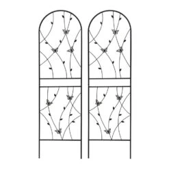 86.7 In. Butterfly Deco Metal Garden Trellis Garden Fencing Decorative Plant Trellis, Outdoor Flower Support, 2 Pack -Dewalt Tools Shop blacks garden trellises w1586p268060yf fa 1000