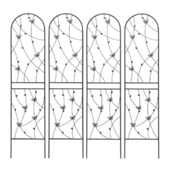 86.7 In. Butterfly Deco Metal Garden Trellis Outdoor Garden Fencing Plant Support Trellis, Garden Arch Trellis, 4 Pack -Dewalt Tools Shop blacks garden trellises w1586p268062yf 31 1000