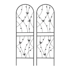 86.7 In. Butterfly Deco Metal Garden Trellis Outdoor Garden Fencing Plant Support Trellis, Garden Arch Trellis, 4 Pack -Dewalt Tools Shop blacks garden trellises w1586p268062yf fa 1000