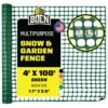 4 Ft. X 100 Ft. Green Plastic Temporary Fencing, Mesh Snow Fence, Safety Garden Netting (4-Pack) -Dewalt Tools Shop boen snow fencing sf 41014 64 1000
