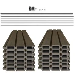 UltraEasy Fencing 6 Ft. H X 6 Ft. W Brazilian Ipe Wood Plastic Composite Horizontal Fence Panel Section With Black Frame -Dewalt Tools Shop brazilian ipe newtechwood composite fence panels fence blk uh66 6 6 ip 44 1000