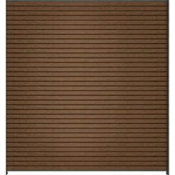 Ultra Easy Fencing 6 Ft. H X 6 Ft. W Brazilian Ipe Wood Plastic Composite Horizontal Fence Panel Section With Gray Frame