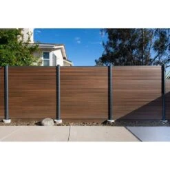 Ultra Easy Fencing 6 Ft. H X 6 Ft. W Brazilian Ipe Wood Plastic Composite Horizontal Fence Panel Section With Gray Frame -Dewalt Tools Shop brazilian ipe newtechwood composite fence panels fence uh66 6 6 ip fa 1000