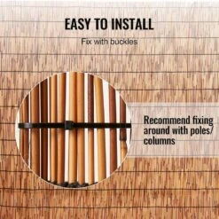 48 In. H X 16.4 Ft. W Brown Natural Reeds Eco-Friendly Privacy Screen Curtain Patio Reed Fencing Rolls (2-Pack) -Dewalt Tools Shop brown atengnes garden fencing yd240475 1f 1000