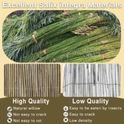 117.6 In. L X 60 In. W X 1 In. H Natural Willow Wood Fence Privacy Backyard Divider Decorative Garden Fencing -Dewalt Tools Shop brown ecostake garden fencing bwf153r 1f 1000