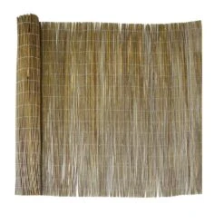 196.8 In. L X 60 In. W X 1 In. H Natural Willow Wood Fence Privacy Backyard Divider Decorative Garden Fencing