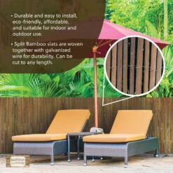 Harbor Bamboo Gardens Split Fencing-3 Ft.,3 In. H X 10 Ft. L -Dewalt Tools Shop brown garden fencing r646hg10 76 1000