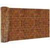 3 Ft. X 16 Ft. Polymer Brown Reed Fencing Rolls, High Roll Reed Screen For Balcony, Patio, Garden And Backyard