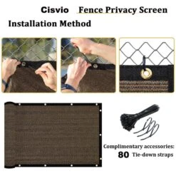 4 Ft. X 50 Ft. Privacy Screen Fence Heavy-Duty Protective Covering Mesh Fencing For Patio Lawn Garden Balcony Brown -Dewalt Tools Shop brown outdoor privacy screens 2 cvfr045070 76 1000
