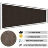 5 Ft. X 50 Ft. Privacy Screen Fence Heavy-Duty Protective Covering Mesh Fencing For Patio Lawn Garden Balcony Brown