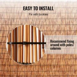 Natural Reed Fencing, 3.3 Ft. X 13.3 Ft. Reed Screen Curtain, Balcony Reed Fence Roll For Outdoor Patio -Dewalt Tools Shop brown svopes garden fencing lwwl1jt133ftuckzev0 sv20250313 44 1000