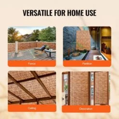 Natural Reed Fencing, 3.3 Ft. X 13.3 Ft. Reed Screen Curtain, Balcony Reed Fence Roll For Outdoor Patio -Dewalt Tools Shop brown svopes garden fencing lwwl1jt133ftuckzev0 sv20250313 fa 1000