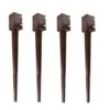 4 In. X 4 In. X 32 In. Metal Fencing Post Anchor For Patio Yard, Brown (4-Pack) -Dewalt Tools Shop brown t posts u posts 3l4n7t9z 64 1000