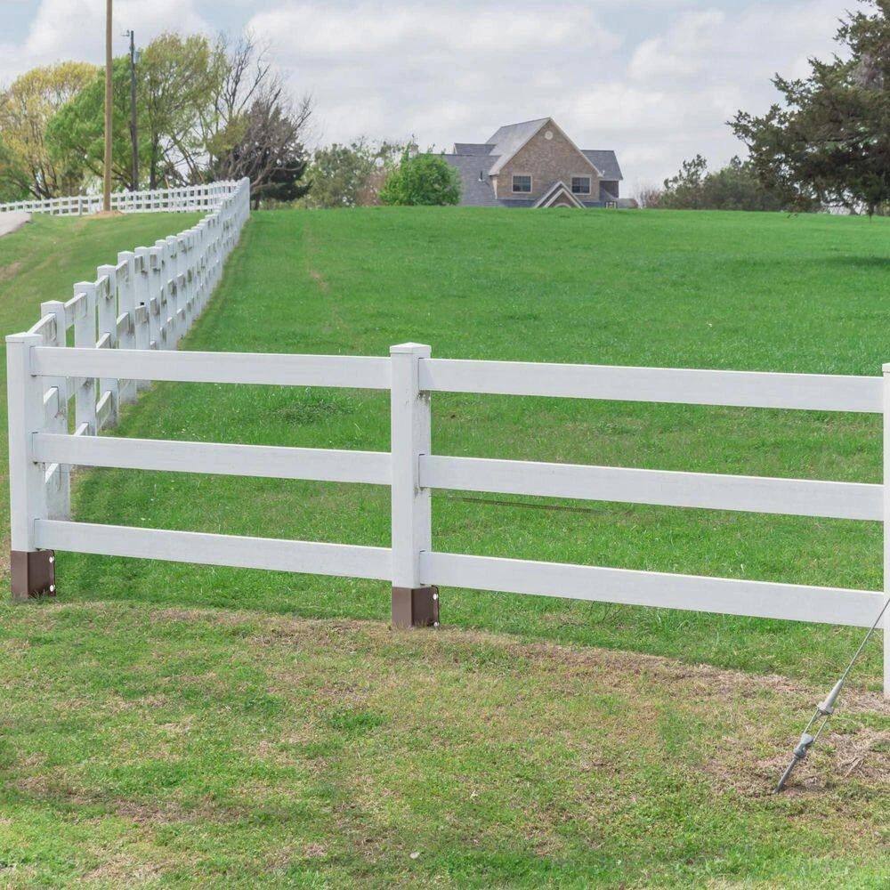 4 In. X 4 In. X 32 In. Metal Fencing Post Anchor For Patio Yard, Brown (4-Pack) 4 4 In. X 4 In. X 32 In. Metal Fencing Post Anchor For Patio Yard, Brown (4-Pack) - Image 2