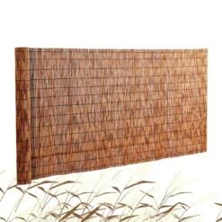Reed Fence Backyard Landscaping Privacy Blind Fencing Screen 16.4 Ft. X 4 Ft., Decorative Fence For Backyard Garden