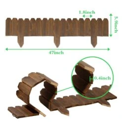 47 In. X 5.9 In. X 0.4 In. Brown Wood Garden Edging Fence Border Decorative Panels For Flower And Landscape Fencing -Dewalt Tools Shop brown wood edging jt00025 bl 4f 1000