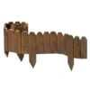 47 In. X 5.9 In. X 0.4 In. Brown Wood Garden Edging Fence Border Decorative Panels For Flower And Landscape Fencing