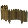 47 In. X 9.8 In. X 0.4 In. Brown Wood Garden Edging Fence Border Decorative Panels For Flower And Landscape Fencing