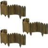 47 In. X 9.8 In. X 0.4 In. Brown Wood Garden Edging Fence Border Decorative Panels For Flower And Landscape Fencing-3pcs -Dewalt Tools Shop brown wood edging jt00157 bl 64 1000