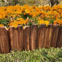 47 In. X 7.8 In. X 1 In. Brown Wood Garden Edging, Fence Border Decorative Panels For Flower And Landscape Fencing-2pcs -Dewalt Tools Shop brown wood edging jt00160 bl 1f 1000