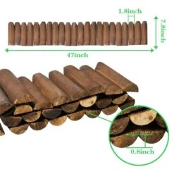 47 In. X 7.8 In. X 1 In. Brown Wood Garden Edging, Fence Border Decorative Panels For Flower And Landscape Fencing-2pcs -Dewalt Tools Shop brown wood edging jt00160 bl 4f 1000